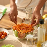 Talented female food blogger putting finishing touches on healthy vegetable salad while standing at kitchen table SSUCv3H4sIAAAAAAAACoRTy47jIBC8r7T/EHEeJINtwPMVe9vDaA882gkabCKDZzUa5d8X45Aw2dfFcld3VxdN8fH1y+GAlAxWo+fDxxal2Dq3hrjIaP2c4Obpii8wG1hqBIyNfrHS1aCSUZ9mOUEC59W5Db7kJApRxjVAqIYR2i5jismt3R5D9Pr1fPLRp0RbEmYBOYVoM/ENHVOVs7KGpPEKMseGVuO1jHBMej8JKKd/2eNDSeRk6kgphJ4qLKwqYwXayf/S+Q382cGf+r/7CeY7yf7z43aGI8z6fZN5qQ6wgAO57+8qFynOaN8TghlIwJ1SBIuBczw2DW0FGztmTBmPNDVGdppjI3iDO9AKqx44bgdNtVYdA6OypF0Hev0ZYZnytq4K5Gqsr7b35rV04WHP58VqOx+rNh9P2TmlTft1jst7vVvkvD9LlZb1fBgTJxT8JENI5abg9YUmn/qpmjP7mLdzZUUm3fgWkpZSTkn68KHpmWAE1Y482cST5RSB69l5aWAbervVymukpwNjg+iL6R79WQqG7l7w6Gyy1fCmZRXJ7TnsuX7Ie72bbHPPZGP8tzLeN7Qa/LsynojZf5SJnnBxnf7pDadCa2pT2E0M4p3ujBpbLAhrkxMZw4LqDg8ChNBqHBkhyVyXXwAAAP//AwCdyZUfdQQAAA==